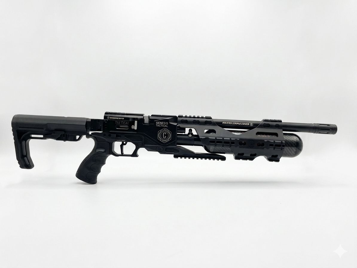 Genesis Tactical Bogel Air Rifle PCP – Senapan Angin PCP Bocap Premium Presisi Tinggi, Desain Taktis Modern